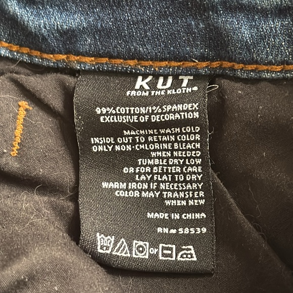KUT FROM THE KLOTH EMBROIDERED JEANS Sz: 22 - Picture 10 of 11